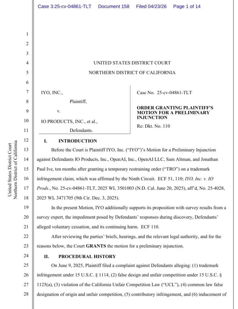 Case Study: Trademark Survey Evidence in IYO v. OpenAI